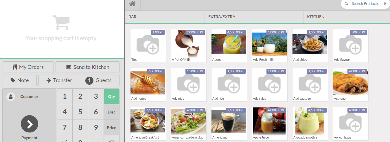 Hotel Management System, Restaurant